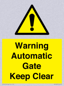 Warning Automatic Gate Keep Clear